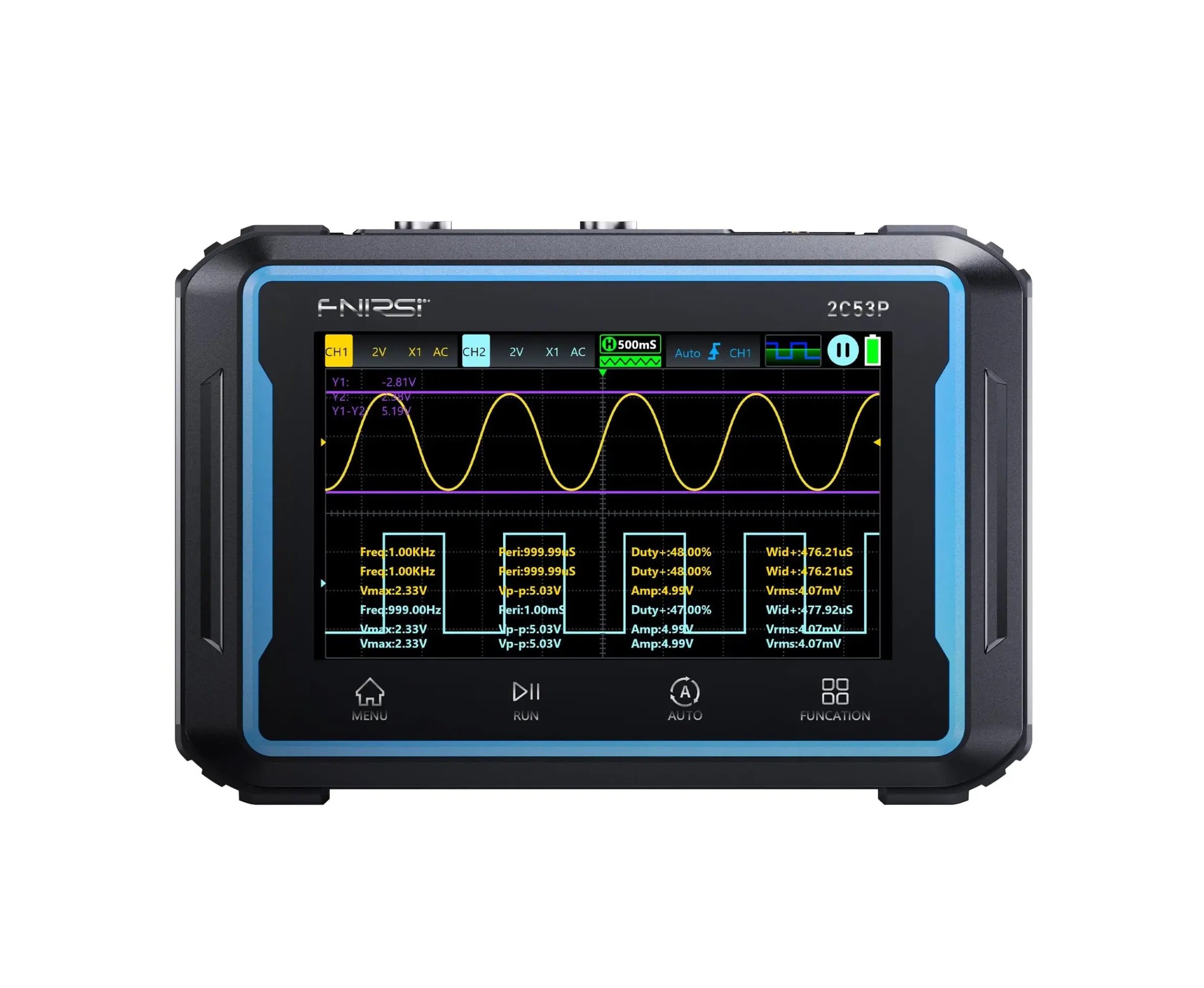 Fnirsi 2C53P 3’ü 1 Arada Osiloskop ve Sinyal Jeneratörü