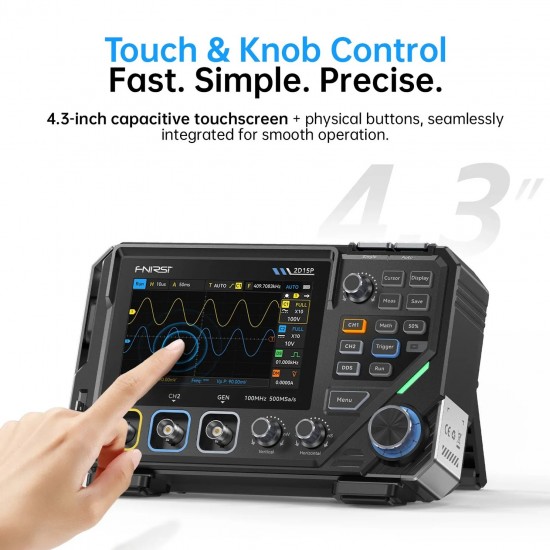 Fnirsi 2D15P 2 Kanallı 100MHz Osiloskop Multimetreli