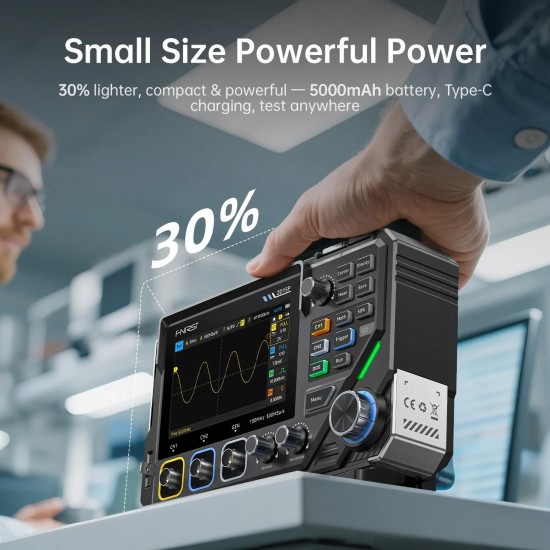 Fnirsi 2D15P 2 Kanallı 100MHz Osiloskop Multimetreli