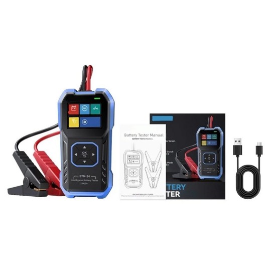 Fnirsi BTM-24 Aşırı Gerilim Korumalı 12V/24V Otomotiv Akü Test Cihazı