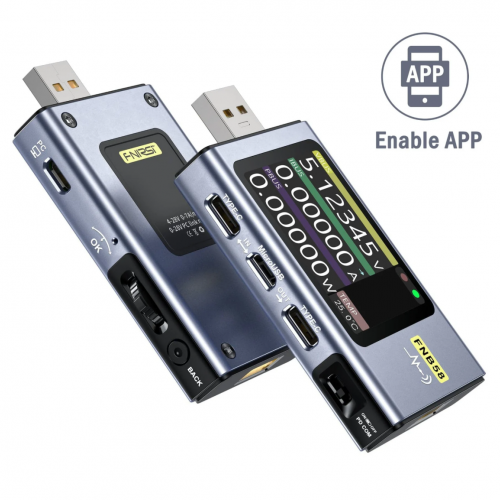 Fnirsi FNB58-BT Bluetooth USB Voltmetre Ampermetre Test Cihazı