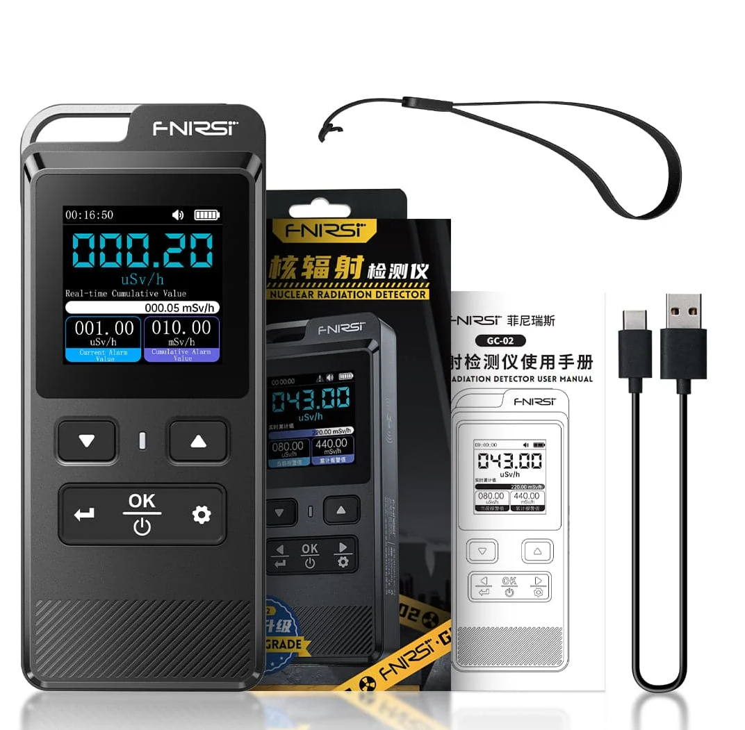 Fnirsi GC-02 Geiger Sayacı Nükleer Radyasyon Test Cihazı