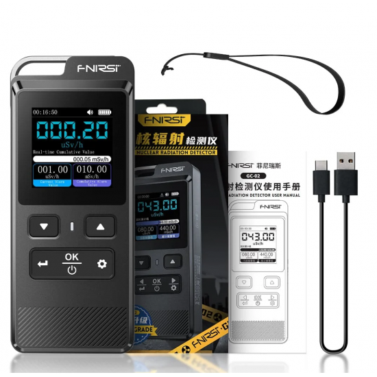 Fnirsi GC-02 Geiger Sayacı Nükleer Radyasyon Test Cihazı