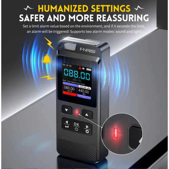 Fnirsi GC-02 Geiger Sayacı Nükleer Radyasyon Test Cihazı