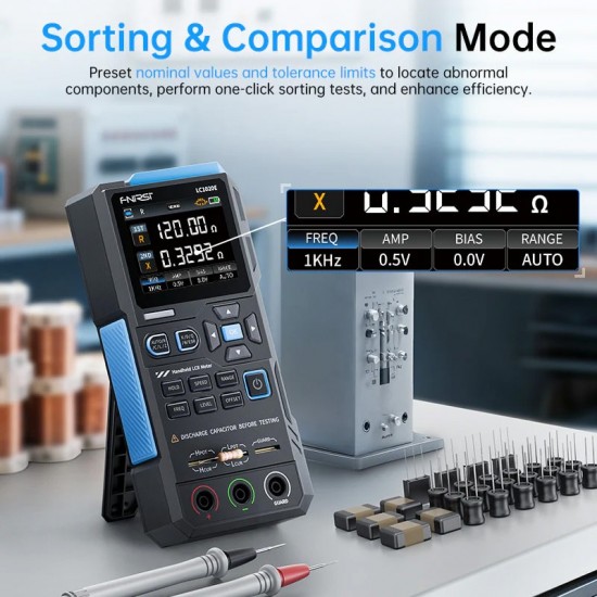 FNIRSI LC1020E Yüksek Hassasiyetli Taşınabilir LCR/ESR Ölçer