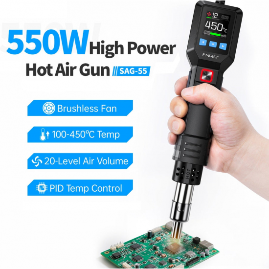 Fnirsi SAG-55 Pro Akıllı 550W Sıcak Hava Tabancası